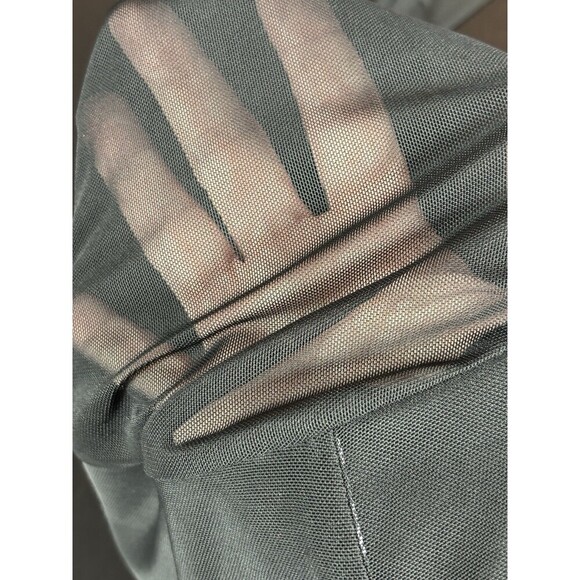 AFRM Kellen Cut Out Dress Black Small Mesh Sheer Long Sleeve Maxi - Picture 10 of 13